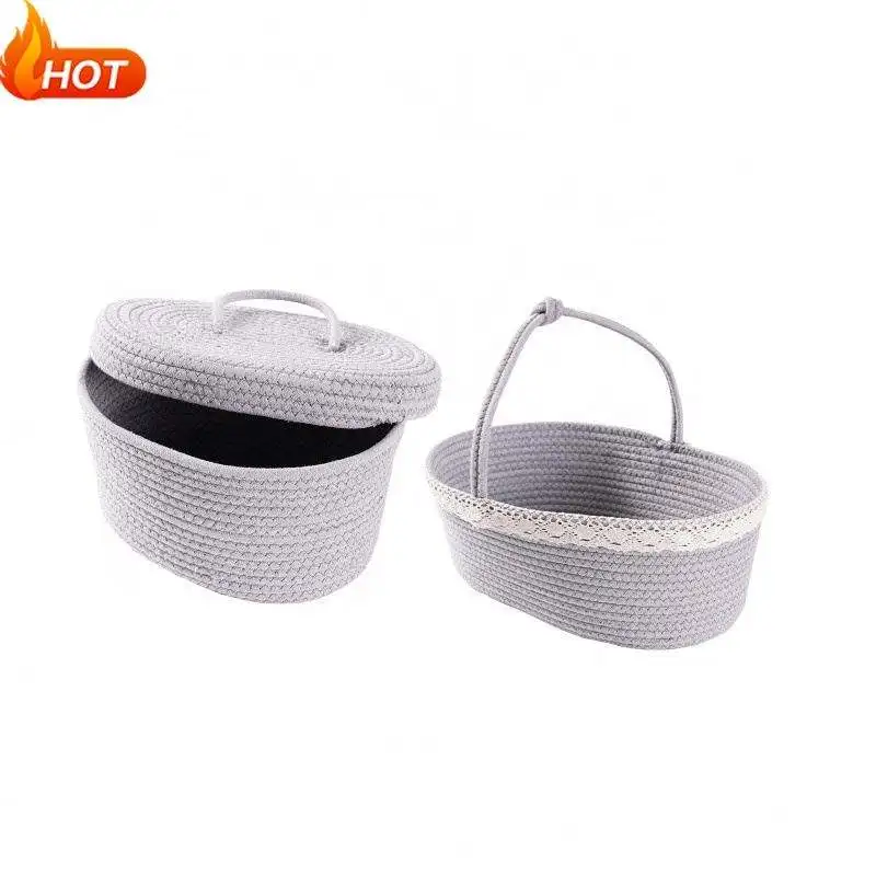 Wholesale Cheap Woven Laundry Storage Cotton Rope Basket