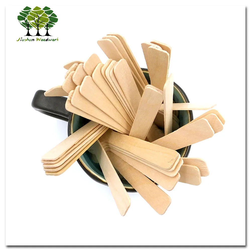 Biodegradable wooden small dessert / coffee spoon 100 mm biodegradable