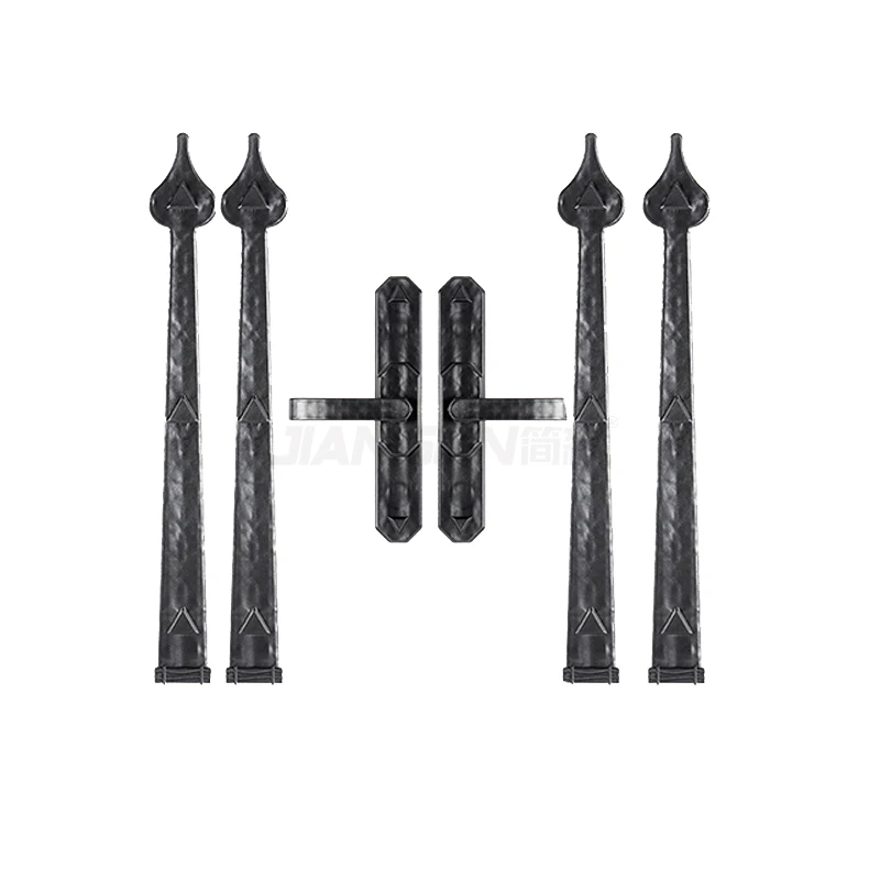 Wholesale Black Powder Coating Steel Garage Decorative Handles Anti-Rust Solid Garage Door Hinge Hardware