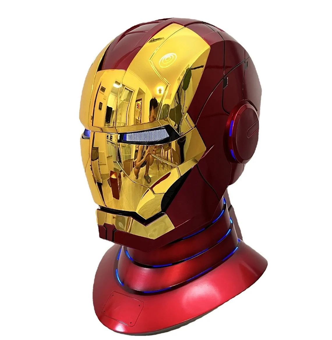 Marvel the super man 1\1  Iron-man Helmet MK5 COSPLAY Automatic opening and closing Voice control