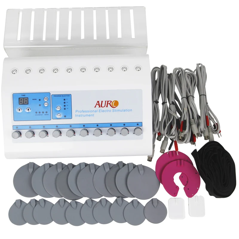 AURO Portable Tens Ems Machine Muscle Pain Relief Ems Weight Loss Body Slimming Stimulator Microcurrent Russian Waves Machine