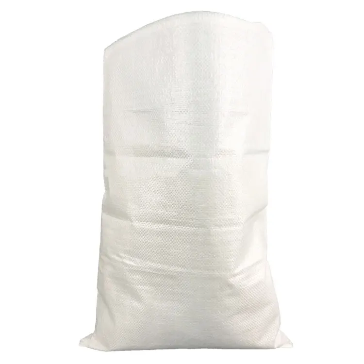 10Kg 25Kg 50Kg High Quality White Color Plastic Polypropylene PP Woven Sack Bags for Grains Rice