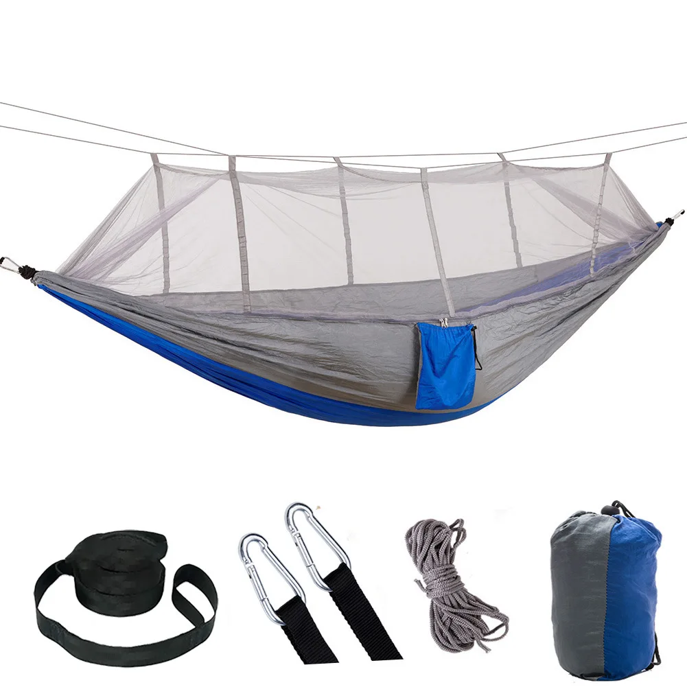 Outdoor Portable large camping 2 person Mosquito Net and Rain Fly Camping Backpacking Bug Hammocks