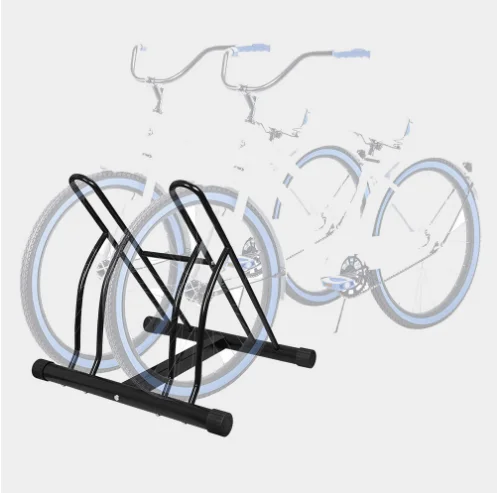 Black Steel Bike Stand Carrier Bicycle Parking Rack with 2 bike
