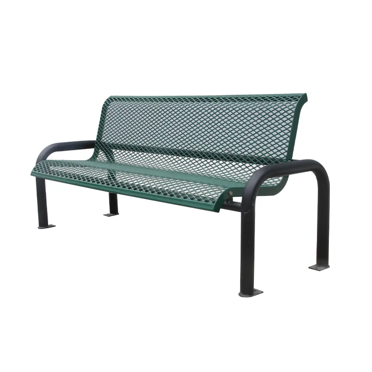 
cheap airport outdoor garden park commercial metal frame pink modern mesh bench furniture 