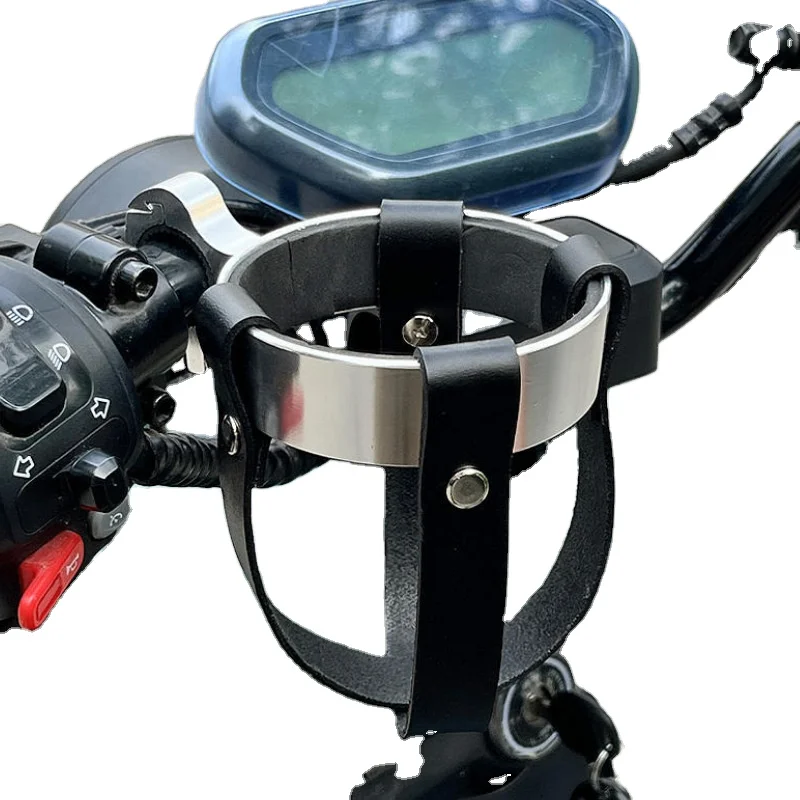 High Quality Leather Bike Coffee Cup Holder Bicycle Bike Handlebar Cup Holder Cup Holder for Bicycle