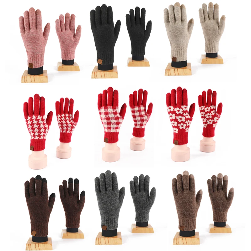 MOTE-ZA395 перчатки оптом модные женские шерстяные пустой теплые