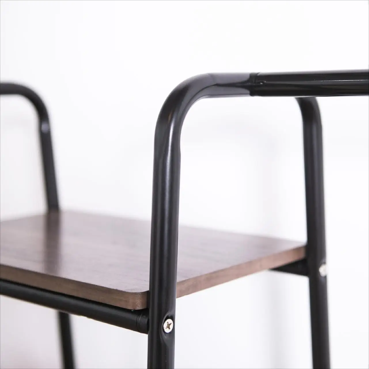 Hot Sale Free Standing Clothes Hanging Rack Metal Garment Coat Rack With 4 Tier Storage Shelves Appendiabiti