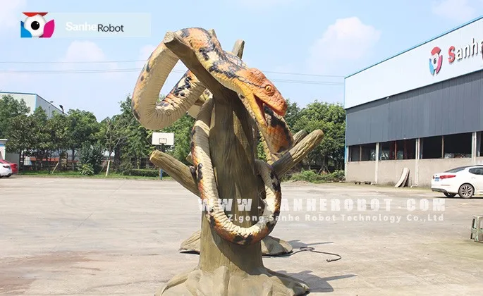 Realistic Snake Animatronic Animal Model Indoor Outdoor Use Adventure Parks Shopping Malls Made Durable Fiberglass Metal Steel