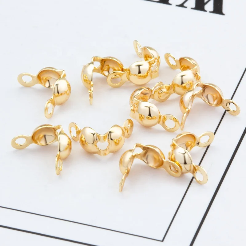 DIY Stainless Steel Connector Clasp with Fitting Ball Chain End Crimps Beads For Jewelry Buckle Making Supplies