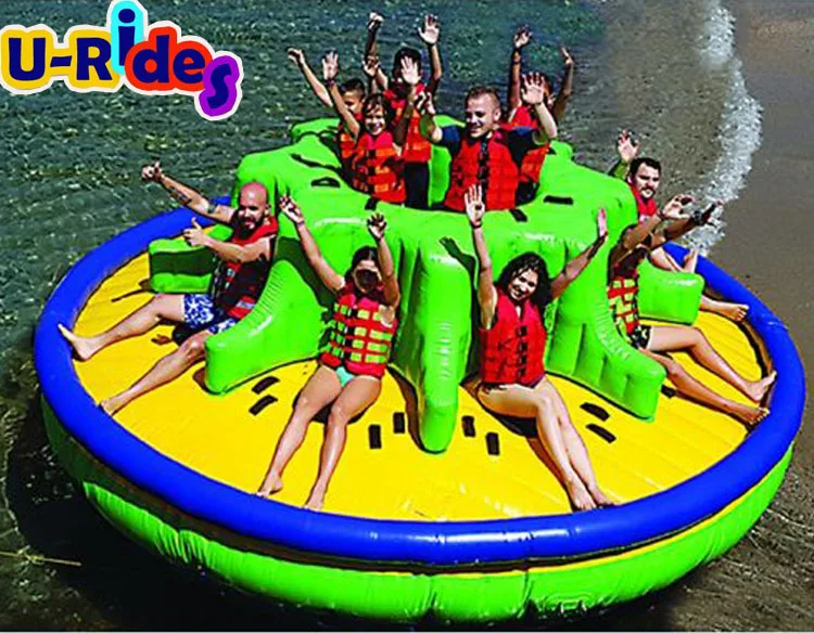 Ufo Sofa Towable water game equipment inflatable flying towable rotating boat inflatable disco boat For Water Sports