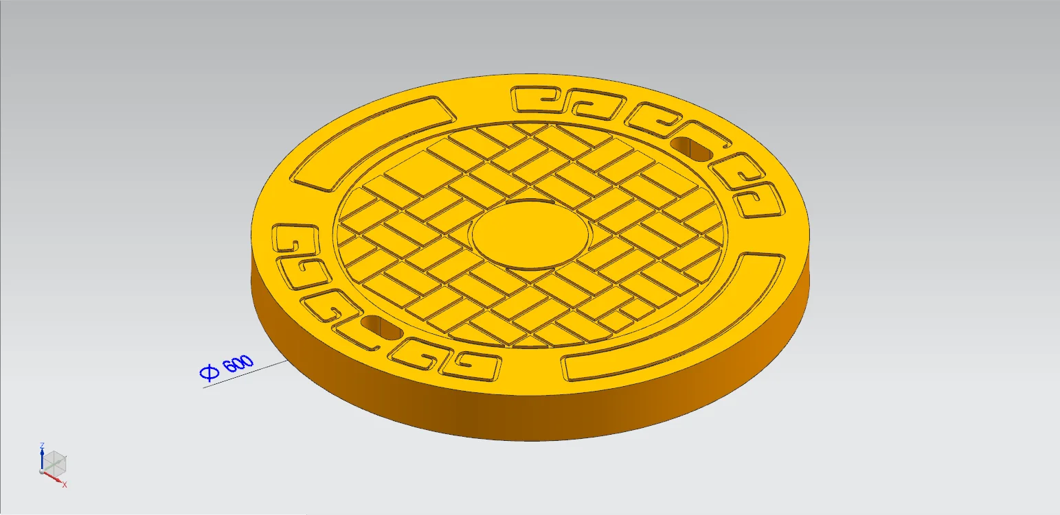 Plastic Mould Set of cover and pedestal for Round Manhole in the neighborhood 20cm Diameter*4