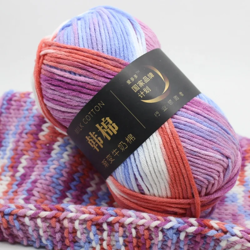 8ply Экологически чистая хлопчатобумажная пряжа для ручного вязания
