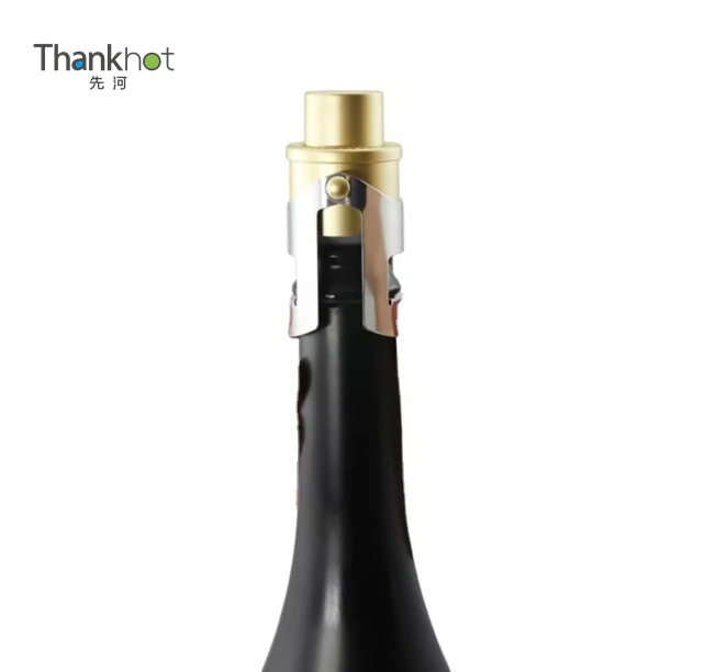 Thankhot Reusable Eco-friendly Stainless Steel Camping Vacuum Bottle Stopper Sparkling Wine Sparkling Custom Logo Champagne