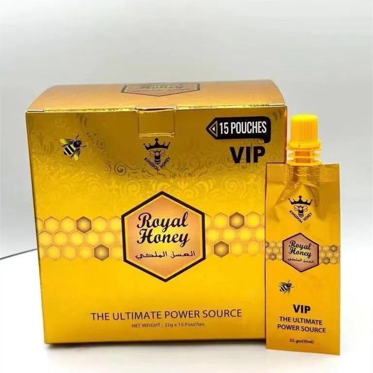 USA stock!!! custom packing box for organic royal honey candy power organic candy power candy black horse honey