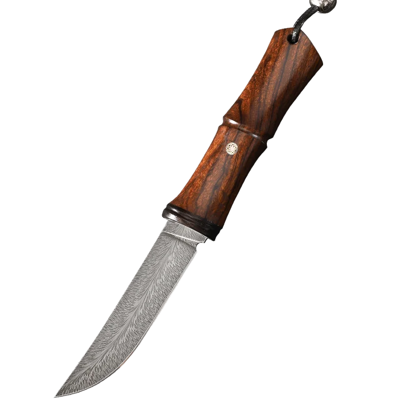 High Quality Yunxiao Bamboo Damascus Fixed knife Outdoor Survive Tools Pocket Knife Camping Knife RTS Customized Logo