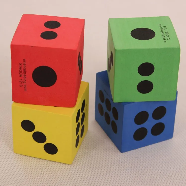 Custom Soft Foam Blocks EVA Blocks Pit Cubes Foam Colorful Soft Eva Foam Game Number Dice