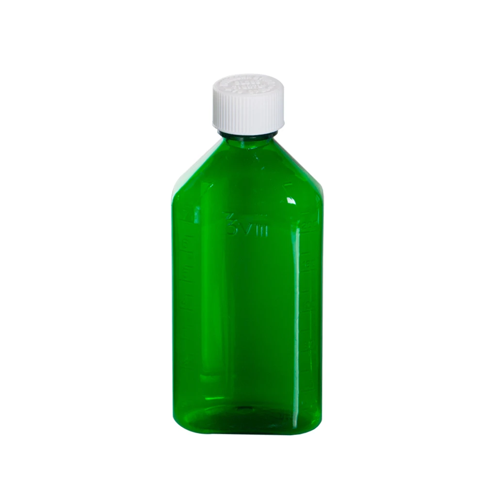 Custom plastic blue 1.5OZ 50ml medicine bottle liquid pet
