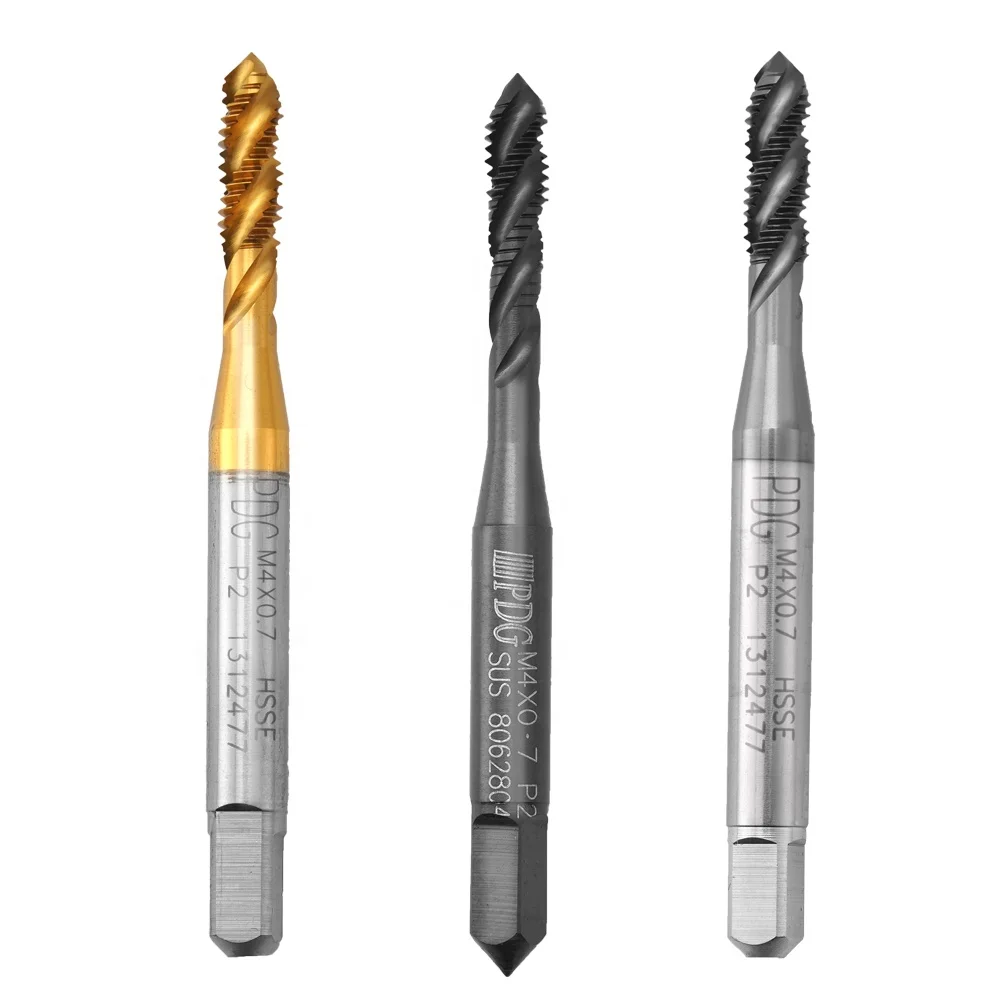Cheap wholesale spiral fluted taps Screw Tap M4X0.7 Machine Hss tap  With Sprial Flute