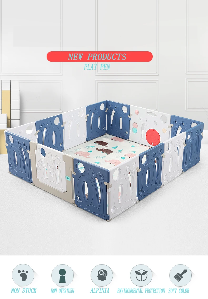 
Children playpen baby indoor playground play yard large foldable safety playpen 