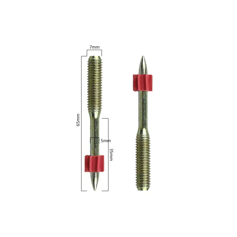 Golden M6 M8 Steel Galvanized Screw Shooting Nail with Red Plastic
