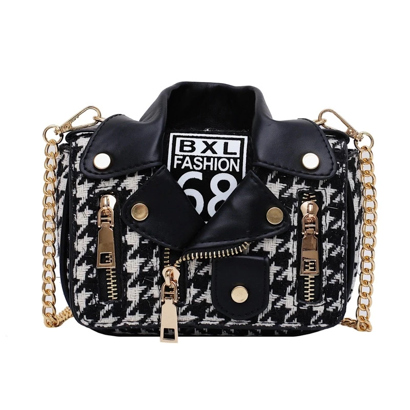 
2021 Trend Unique Bags Jacket Shaped Shoulder Jelly Crossbody Bag Handbags Moneybag Party Purse Red Pu Leather Chain Bag 