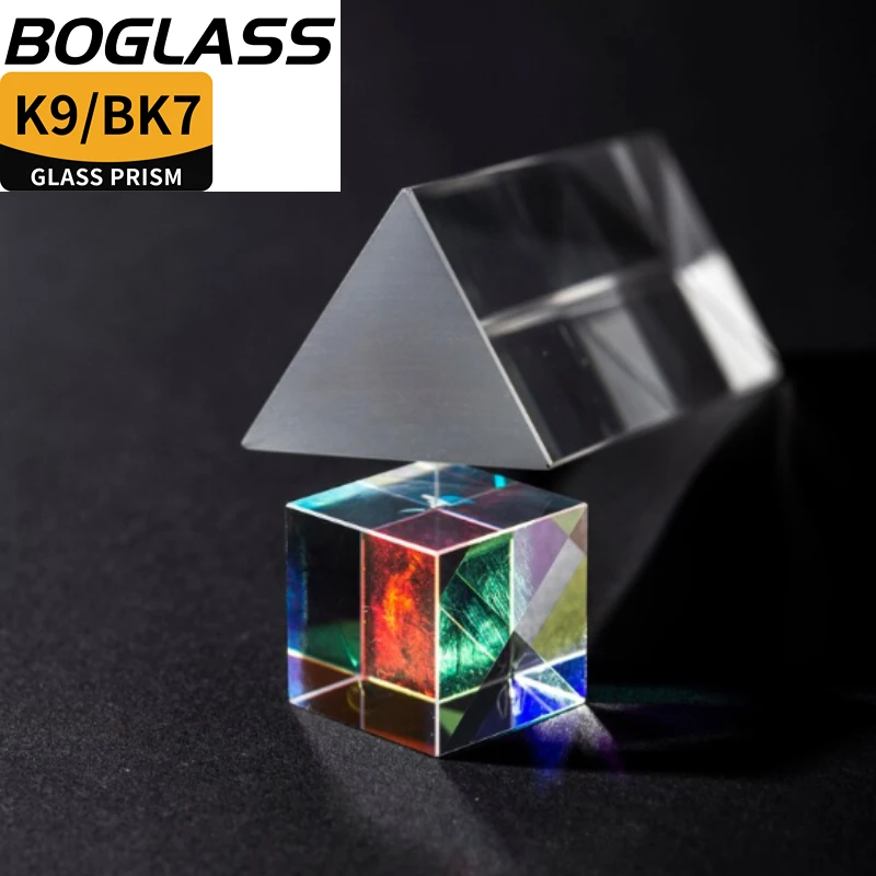 Hot Selling Cheap 40*40*40Mm Bk7 Color Cube Optical Glass Cube Prism Rgb Dispersion Prism For Light Spectrum Educational