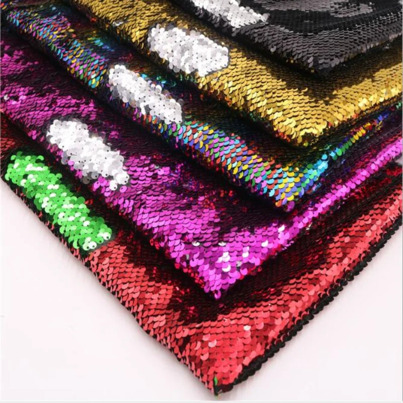 stretch sequin fabric reversible