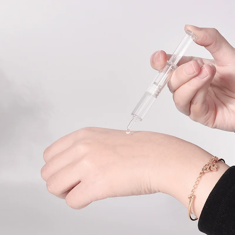 Wholesale Mini Empty 1ml 3ml 5 ml 10ml  Airless Syringe Cosmetic PS Plastic Ampoule For Essence Serum