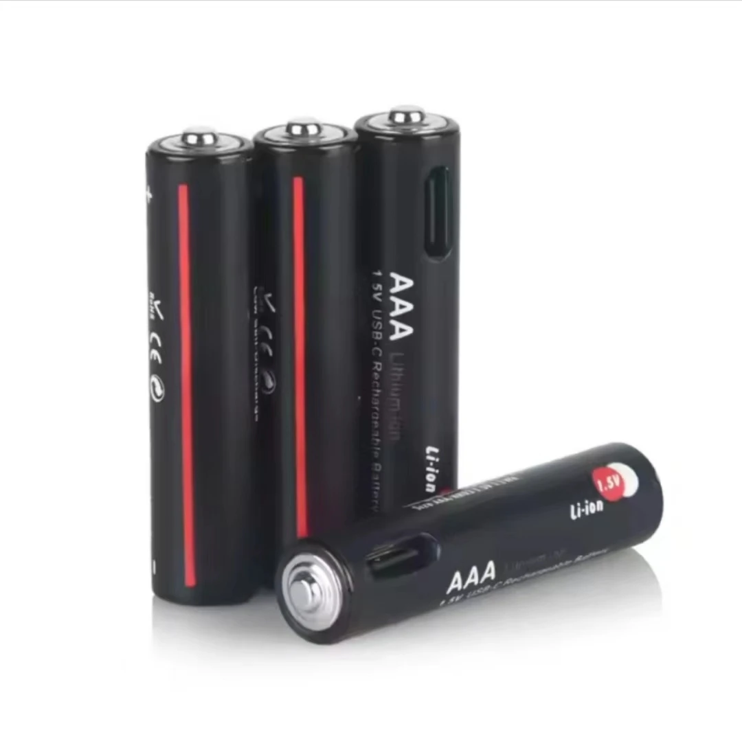 Type-C USB-C зарядный порт литий-ионный ААА 1 5 В 1100mWh аккумуляторная батарея с кабелем