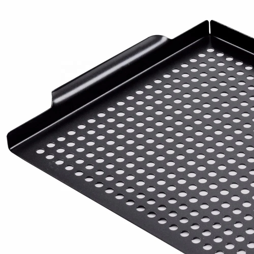 Nonstick Vegetable Grill Basket Wok Topper Pan