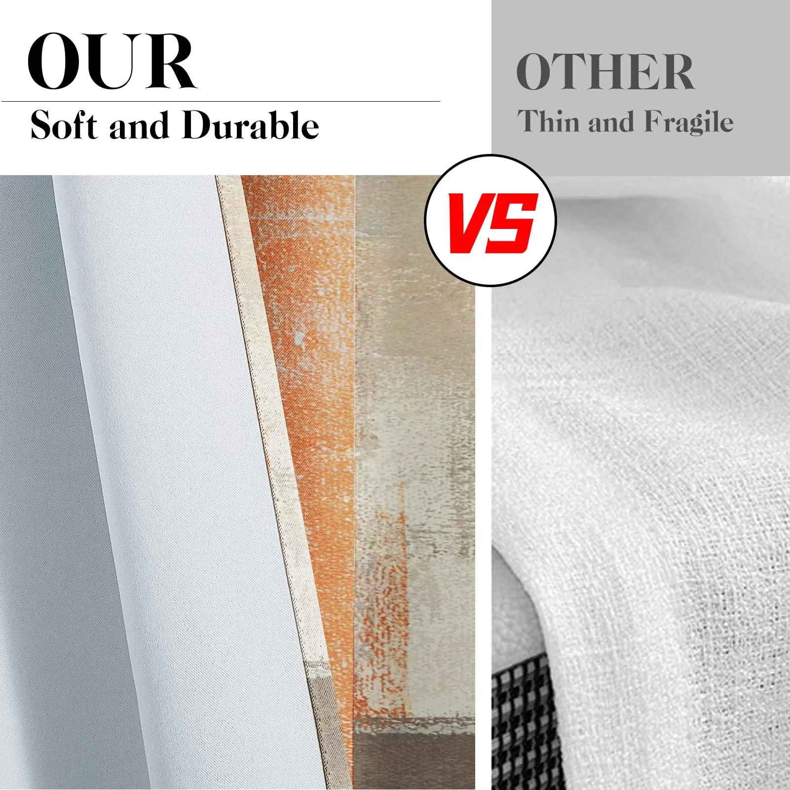 Modern Painting Short Abstract Art Orange Kitchen Curtains Valance And Tiers 3 Pieces Set