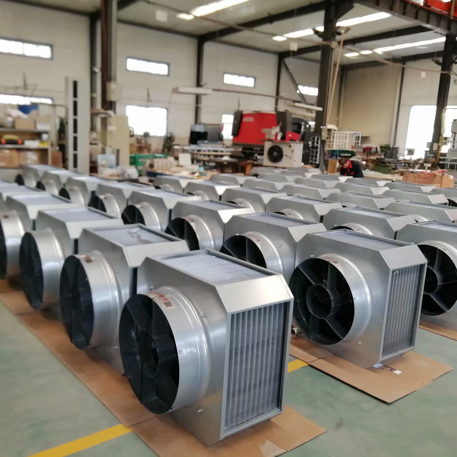 30000BTU Industrial ceiling unit heater fan coil heater with two speed fan for workshops warehouses, shops, garages, greenhouses