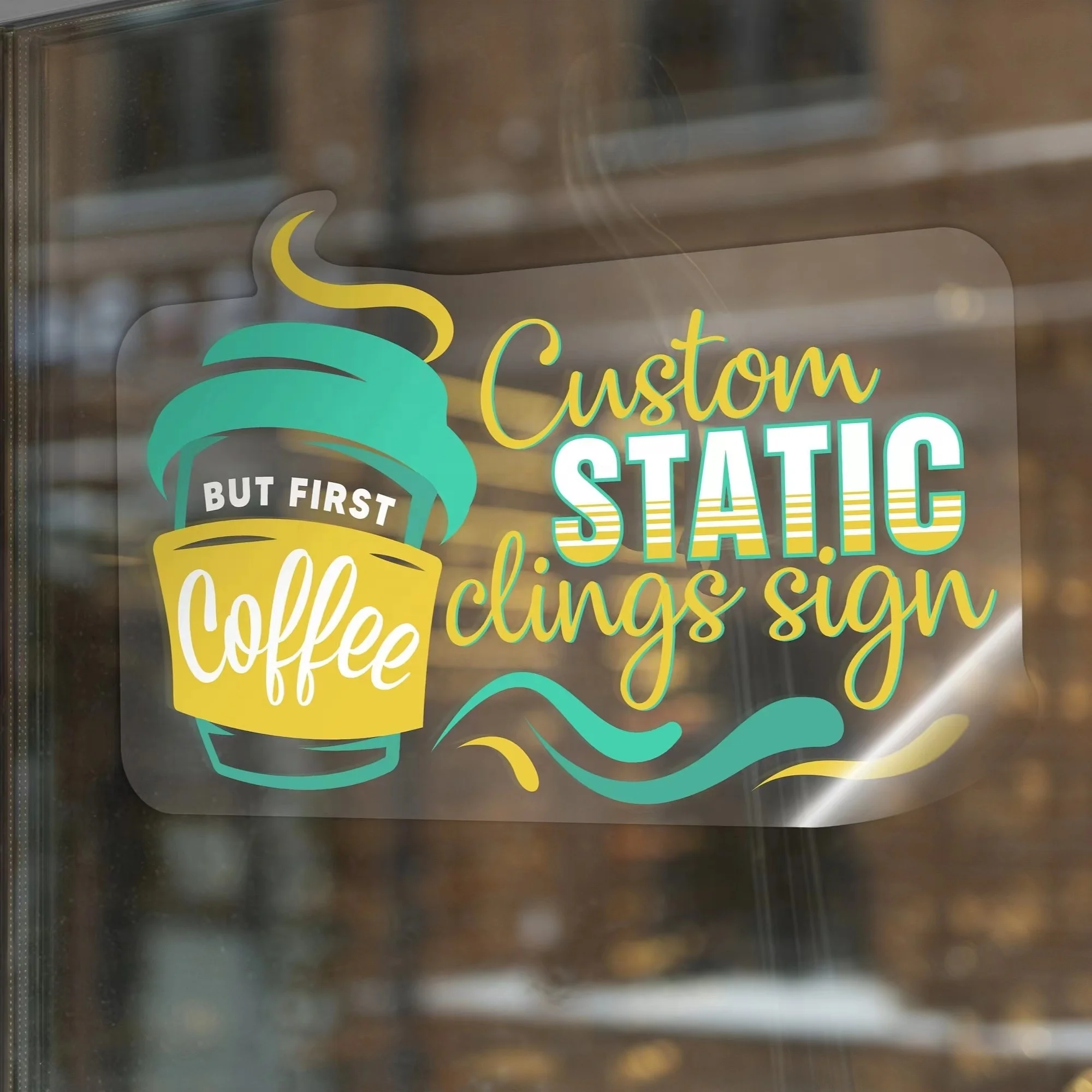 Съемная оконная стеклянная настенная виниловая наклейка логотип печать для Витрины Магазина