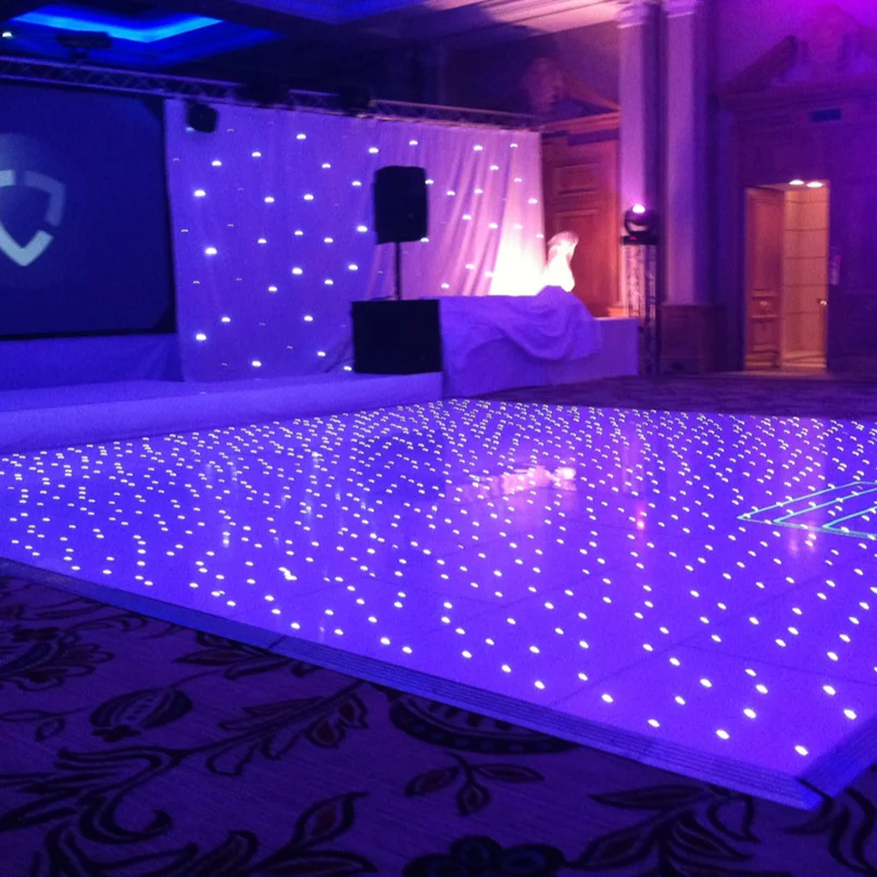 Acrylic star effect luminous floor tiles LED dance floor for wedding party decoration