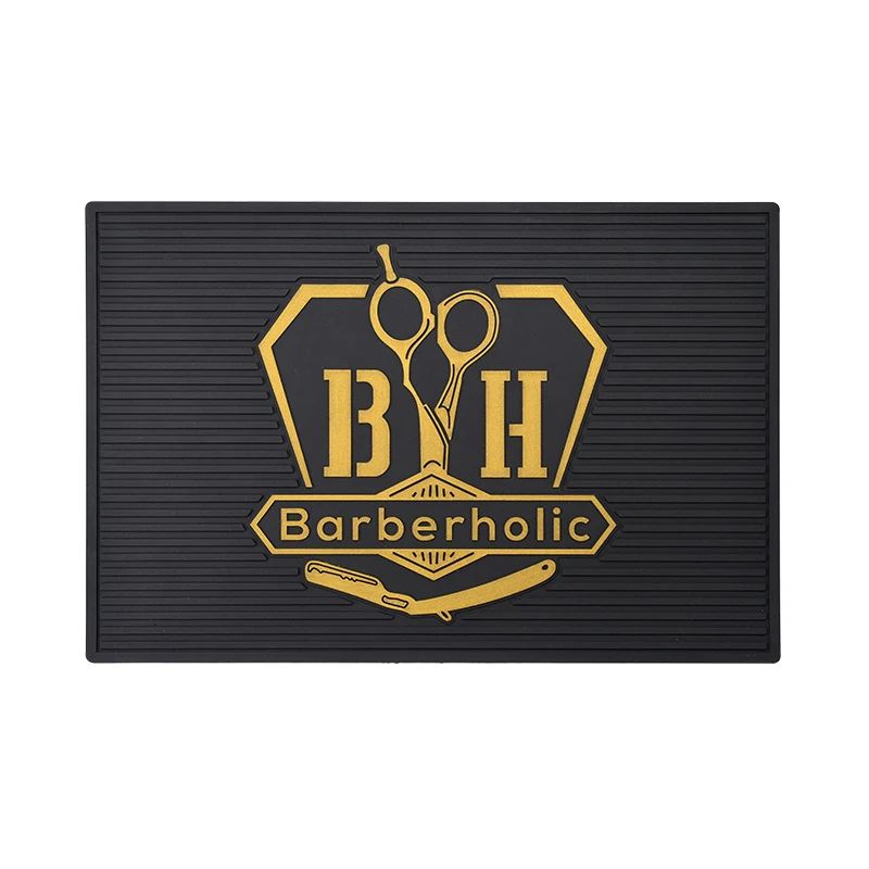 Personal Customized Hair Barber Mat Salon Flexible PVC Rubber Nonslip Salon hairdressing Barber Mat for Clippers Salon Tools