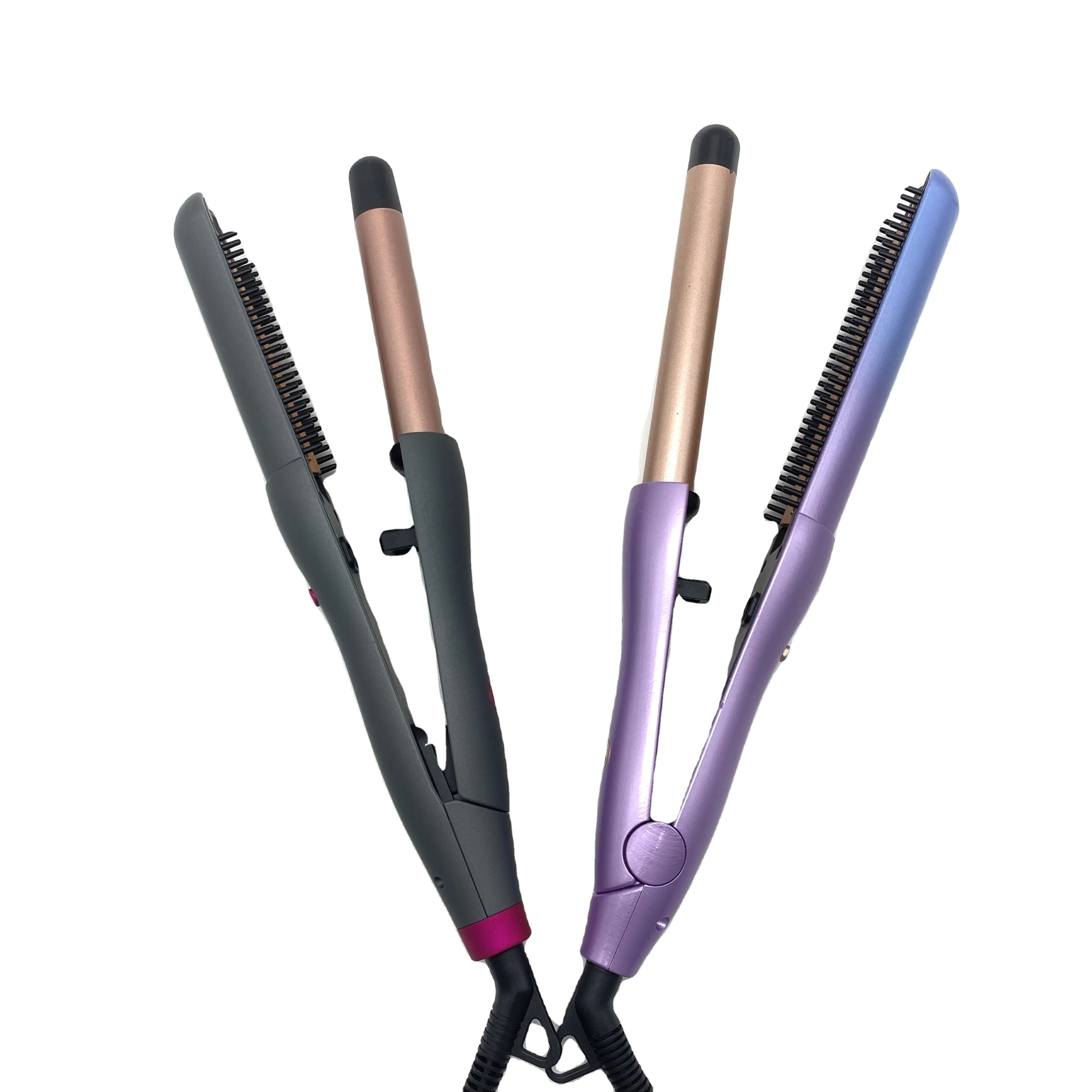 New design  3 inch quick preheating rubber feel hair iron curlers wands hair curler set hair curler