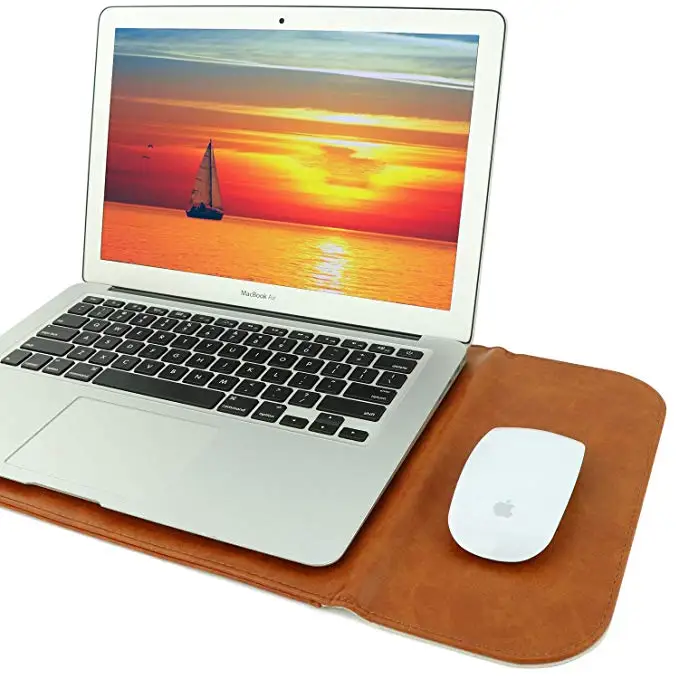 
Hot sell Computer sleeve Leather laptop cover file pocket document pouch 