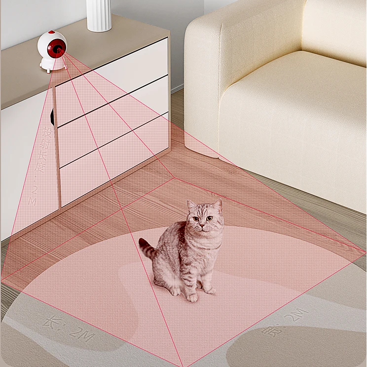 Smart Laser Cat Toys For Indoor Cats Real Random Trajectory Motion Activated Rechargeable Automatic Cat Laser Toy