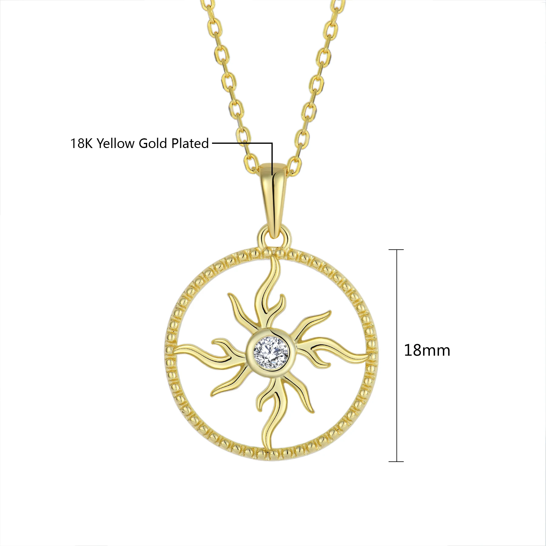2023 New Sun Necklace Rapunzel Sun Pendant Minimalist Women Wholesale Necklace Souvenir Bridesmaid Gifts Anniversary Gold Plated
