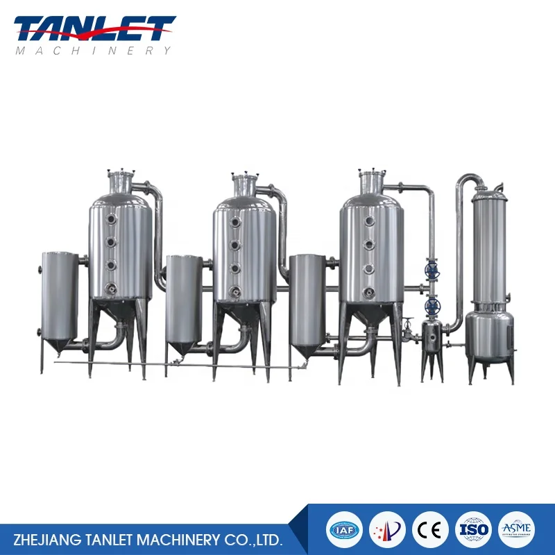 single effect vacuum evaporator fruit juice evaporation concentrator