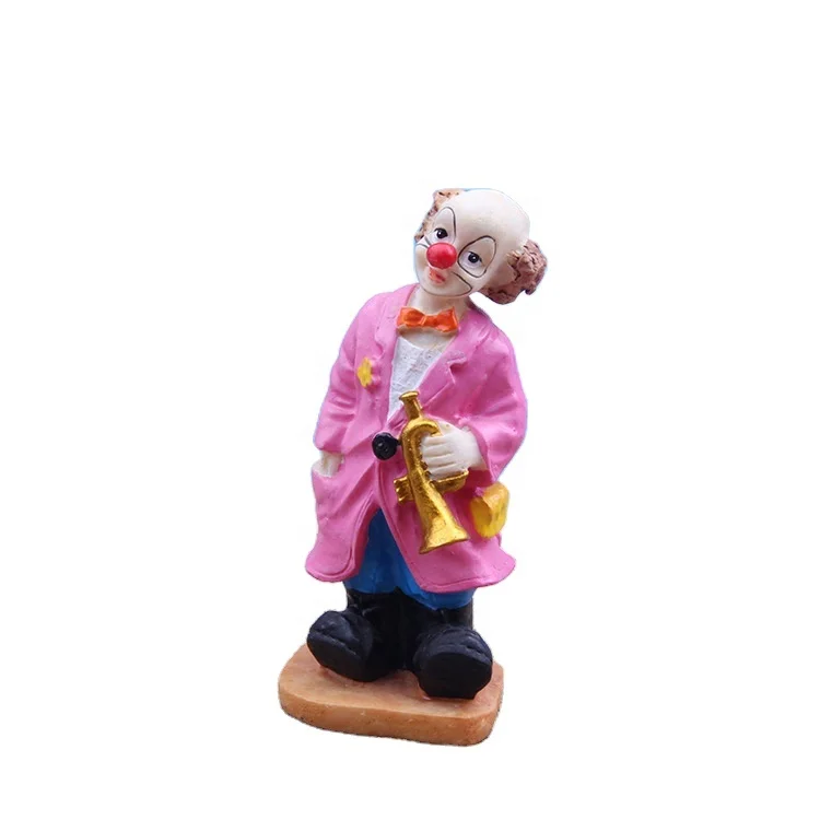 Factory Cheap wholesale Tabletop Decoration polyresin dolls mini Resin Joker Clown Figurine