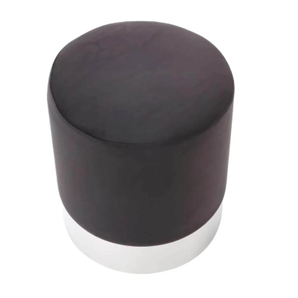 Hot sale modern dining room furniture removable cover round ottoman foot rest stool linen modern modular sofa with ottoman