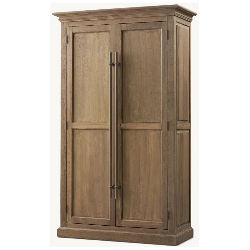 Classic furniture English brass bar handle indoor double door solid wood kitchen cabinets