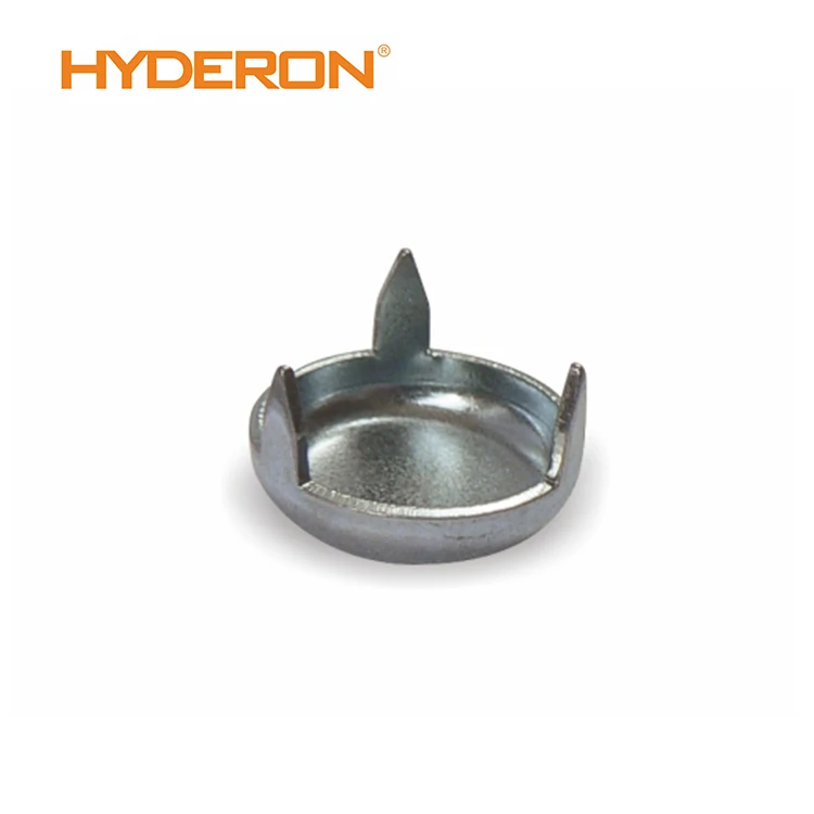 Hyderon Metal Nickel Glide Pads Nail-On Three Prong Glides Table Leg Protectors Furniture Nails On Metal Pad