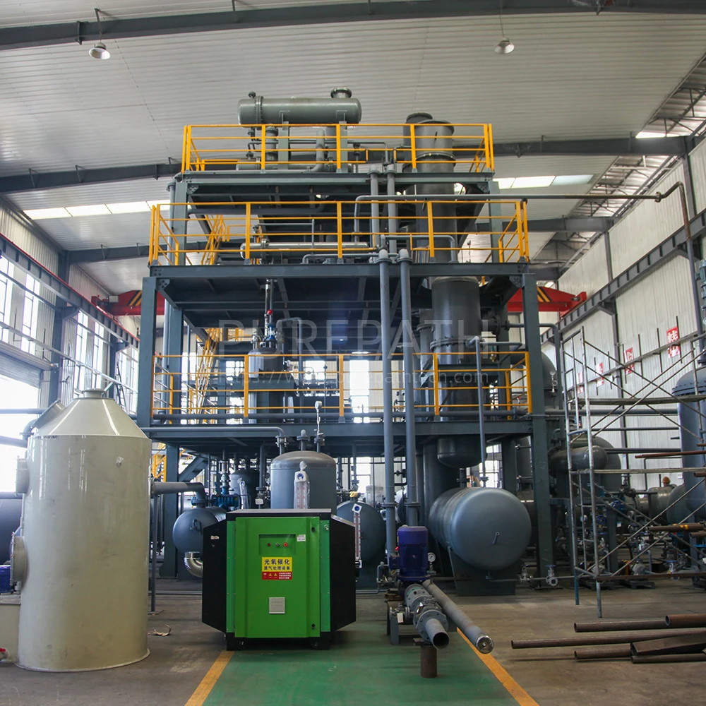 Purepath New Motor Oil Recycling Machine for API Group I+ Base Oil, Advanced Vaccum WFE system for the best recovery rates