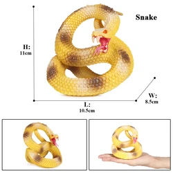 Oenux Wholesale PVC Wild Animal Action Figures Snake Model Figurines Party Decoration Kids Xmas Halloween Gift With Box