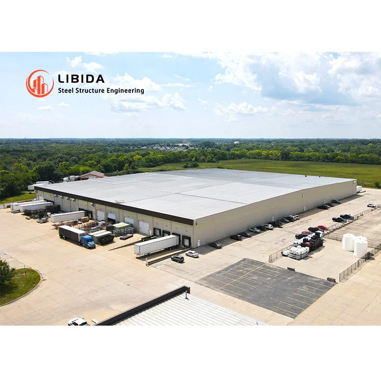 Modern Prefab Steel Structure Building Prefabricated Warehouse/Workshop/Aircraft Hangar/Office Construction Material