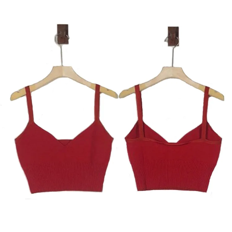 Wholesale Custom Crop Top Sleeveless Summer Knitted Vest Women Ladies Vest Top