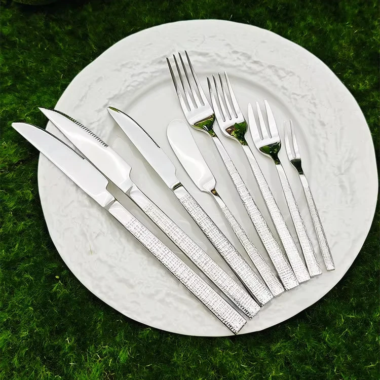 Natural Bone Flatware with Sabre Mother-of-pearl-flatware Bronze 24k Silver Natural Bone Flatware